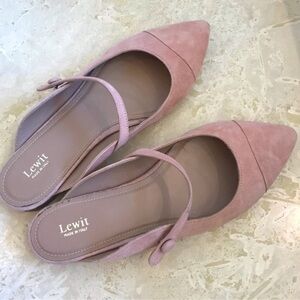 Lewit Blush Suede Slides - Size 40 / 10US